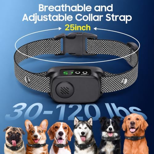 Dog Bark Collar, Automatic Bark Collar for Medium Large Dogs