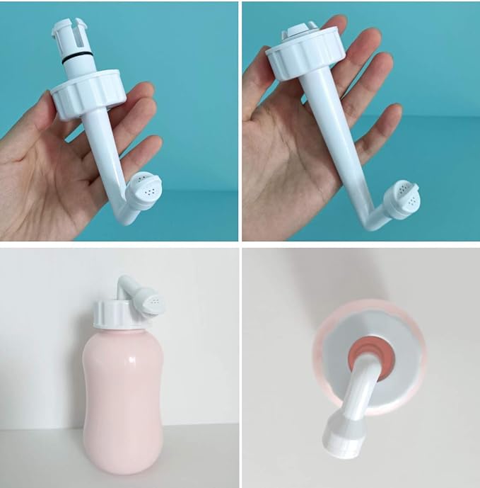 Adorable Pink Peri - Peri Bottle After Birth Care for Postpartum Essentials Feminine Pink Portable Bidet Water Squeeze Spray Bottle for Pain Relief tears Hemorrhoids with Bottle Cap 360 ml (12 oz)
