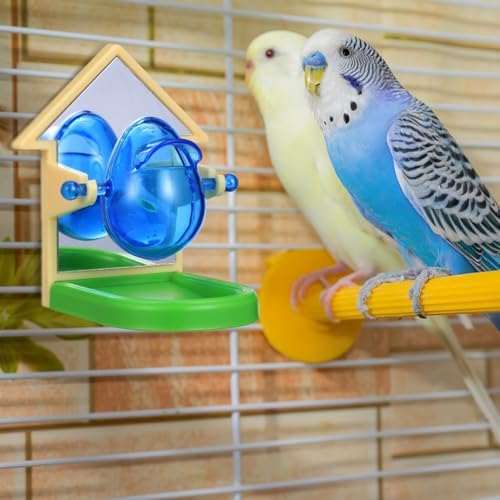 balacoo Parrot Food Leakage Toy Bird Seed Dispenser Toy for Foraging Training Bird Treat Dispenser Lightweight Feeders for Cockatiel Budgie Parakeet 3.85 X 3.14 X 3.14 in