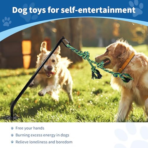 Outdoor Dog Toy,Interactive Dog Toys Outside Tug of War Dog Toy Interactive Exercise Game for Small Medium Large Dogs in Yard Park Playground Play Equipment