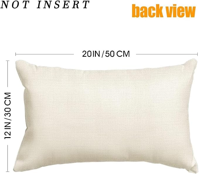 RABUSOFA Fall Pillow Covers 12x20 Hello Pumpkin Decorative Throw Pillows | Lumbar Outdoor Autumn Thanksgiving Cushion Cover Farmhosue Fall Decor for Bedroom Couch Sofa Orange