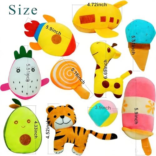 30 Pack Puppy Squeaky Dog Toys,Plush Small Dog Toys Bulk with Squeaker