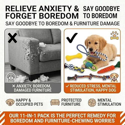 11 Pack Dog Rope Toys for Puppies Small & Medium Dogs, Durable Dog Chew Toys for Teething, Interactive Puppy Toys for Dental Health, Dog Toys Variety Pack to Keep Them Busy
