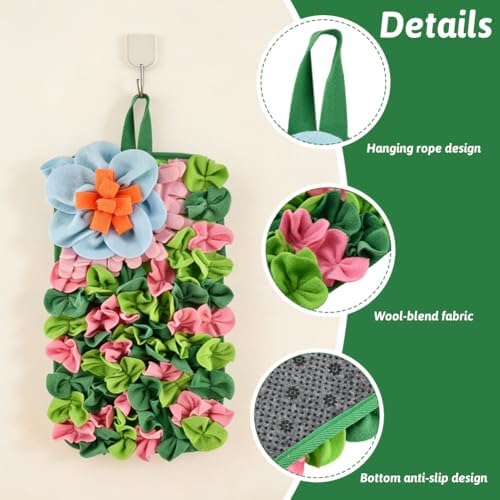 Rabbit Foraging Mat Bunny Foraging Mat, Hedgehogs Accessories Pet Feeding Pad, Interactive Feeding Pad for Guinea Pig, Hamster, Chinchilla Small Animals ﻿