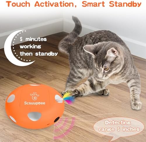 Cat Toys, Rechargeable Interactive Cat Toy, Orange