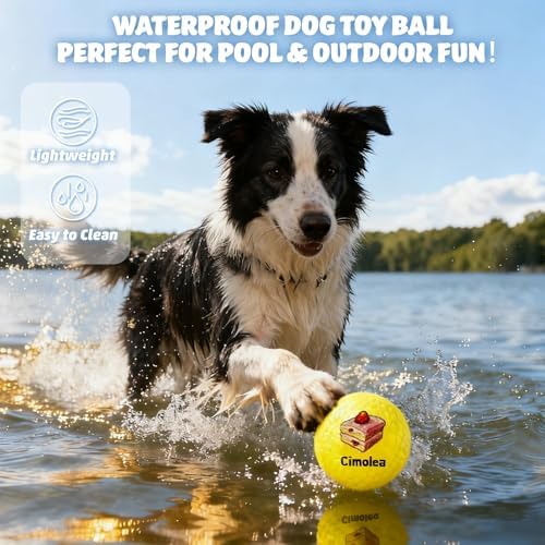 Dog Balls Tennis Balls for Dogs, Interactive Dog Toys for Aggressive Chewers, Dog Toy to Keep Them Busy, Puppy Chew Toys for Teething, Durable Dog Ball for Medium Small (Dessert-3.0")