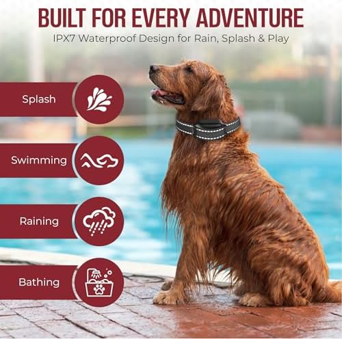 Dog Training Collar with Remote – Beep & Vibration Modes – Adjustable Levels, Waterproof Receiver, Rechargeable Training Collar for Small, Medium & Large Dogs – Up to 1000-3300FT of Range