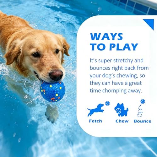 Dog Balls Tennis Balls for Dogs, Interactive Dog Toys for Aggressive Chewers, Dog Toy to Keep Them Busy, Puppy Chew Toys for Teething, Durable Dog Ball for Medium Small Dog (2.6")