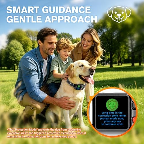 GPS Wireless Dog Fence Collar with 4 Modes, Adjustable Radius 49-6561ft