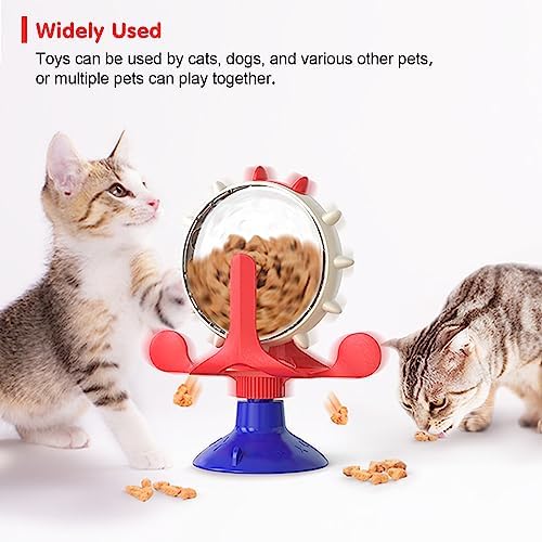 Cat Dog Treat Dispenser Toy - Cat Interactive Feeder (American Blue)