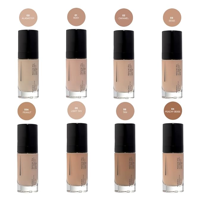 Radiant Professional Natural Fix All Day Matte Cream Foundation - Long Wear High Coverage Face Makeup Foundation With SPF 15 - Oil Free Matte Finish - For All Skin Types-1.01 oz. (03 Beige)