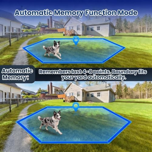 GPS Shapeable Wireless Dog Fence, Custom Boundary for Irregular Yards — No Dig, Standalone, Waterproof (Black, 1 Collar)