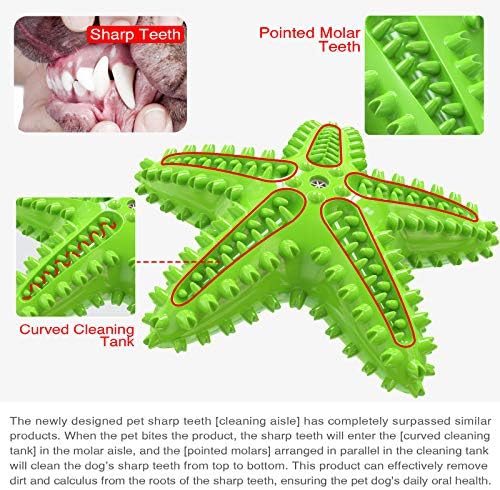 Carllg Dog Toys for Aggressive Chewers, Puppy Teething Chew Toys, Durable Indestructible Squeaky Interactive Puzzle Starfish Toys for Small Medium Large Breed