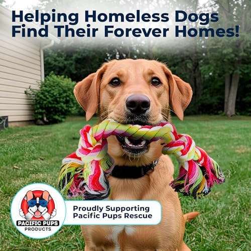 Pacific Pups Products Dog Rope Toys for Medium Dogs, 11 Pack