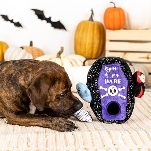 Fringe Studio Hide and Seek Burrow Plush Dog Toy, Sleep Tight, PetShop Collection (289232)