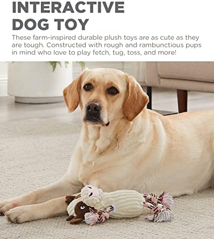 Outward Hound by Charming Pet Ranch Roperz Cow Plush Squeaky Dog Toy