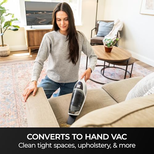 Kenmore 200 Series Cordless Stick Vacuum Lightweight Cleaner | 2-Speed Power Suction LED Headlight 2-in-1 Handheld for Hardwood Floor, Low Pile Carpet & Pet Hair