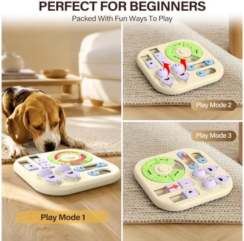 Easy-Clean Dog Puzzle Toy: 11"*11" Anti-Slip, for Small/Medium Dogs