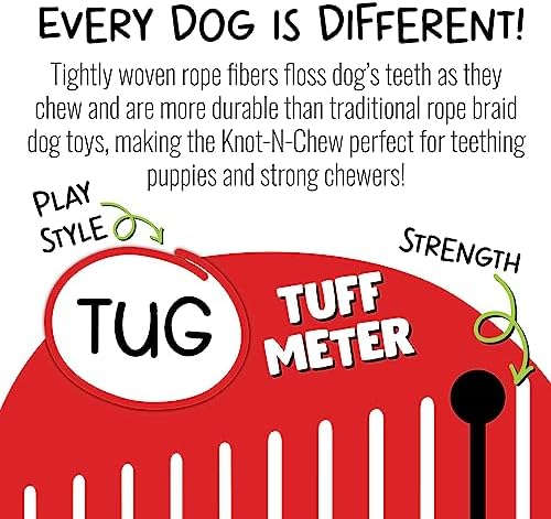 Jolly Pets Knot-N-Chew Rope Dog Toy, 3 Knot, Large/X-Large