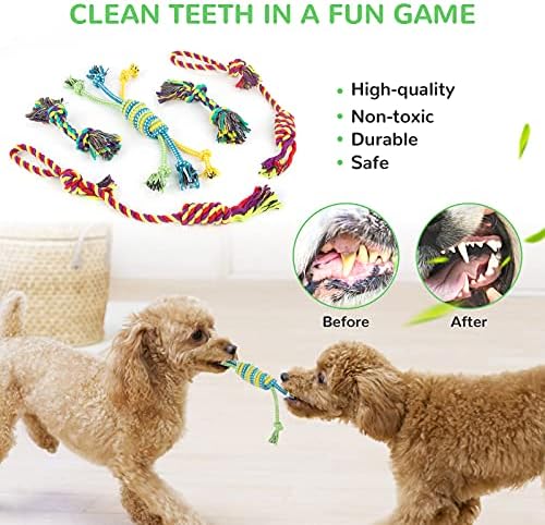 LEGEND SANDY Puppy Toys, Squeaky Dog Toys for Small Dogs, 12 Pack Puppy Chew Toys for Teething, Dog Rope Toy and Cute Stuffed Animals Value Bundle | Tug of War Toy and Cute Stuffed Animals Value Bundle, Gift fot Pet