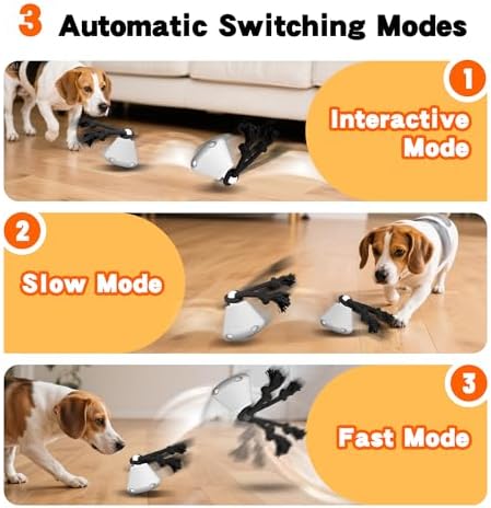 Interactive Dog Toys, Flying Doy Ball Automatic Moving Rolling Dog Toys to Keep Them Busy, Motion-Activated Bouncing Vibrating Dog Ball for Small/Medium/Large Dogs (Flying Saucer)