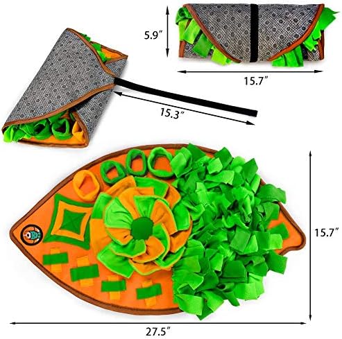 AWOOF Snuffle Mat for Dogs, Dog Cats Nosework Feeding Mat, Pet Interactive Dog Puzzle Toys Encourages Natural Foraging Skills for Training and Stress Relief