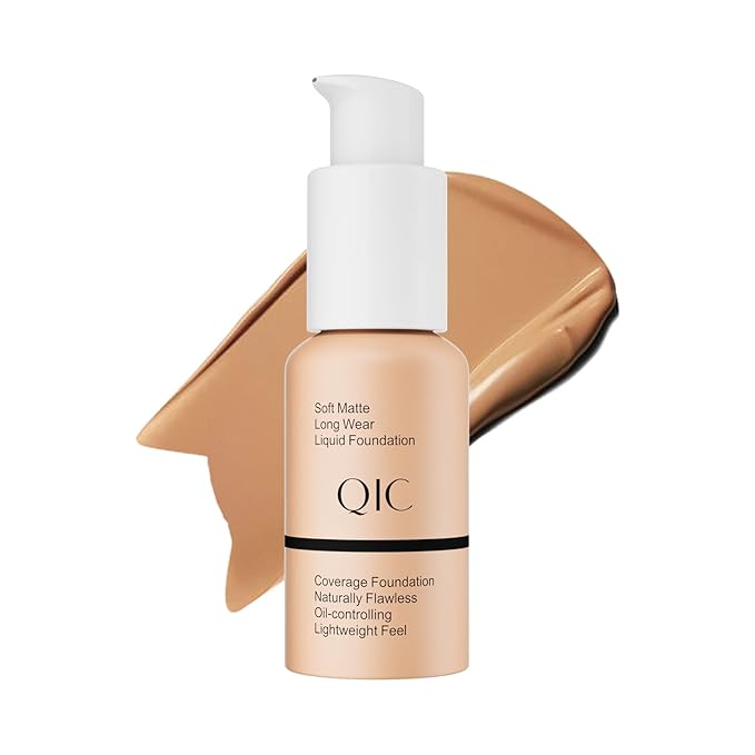 Liquid Foundation Makeup, Full Coverage Foundation + Matte Foundation Face Makeup for Evens Skin Tone Cruelty-Free Natural Finish 1 Fl Oz (Sand)