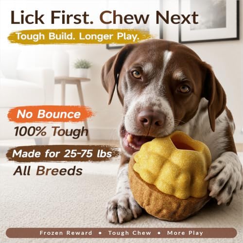 KADTC L, 3 in 1, Freeze Dog Treat Ball, Kibble Dispenser & Chew & Lick Toy