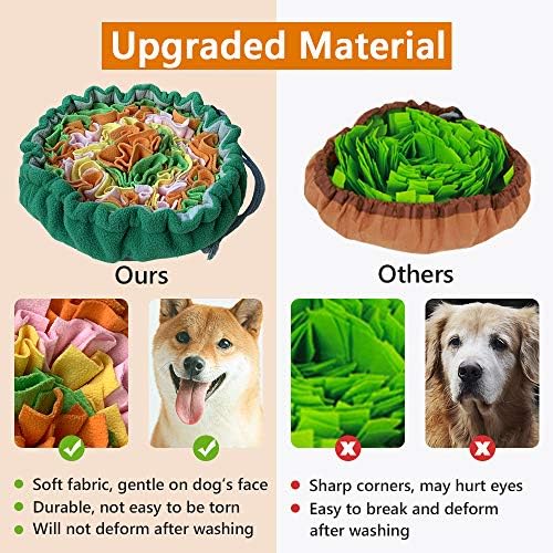 Snuffle Mat for Dogs, Interactive Foraging Puzzle Blanket, Nosework Feeding Bowl Sniffing Pad for Cats Puppies Small Medium Pets