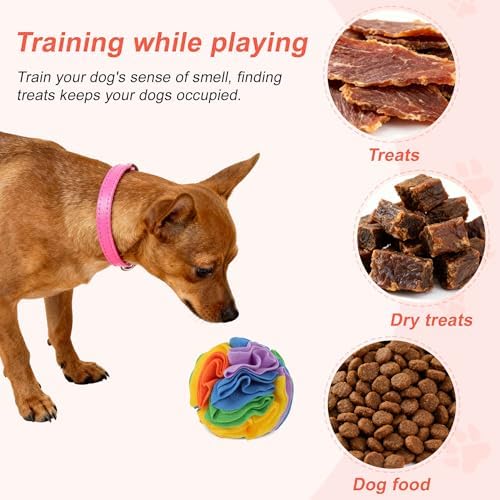 Snuffle Ball for Dogs, Interactive Dog Toys, Colorful, Large