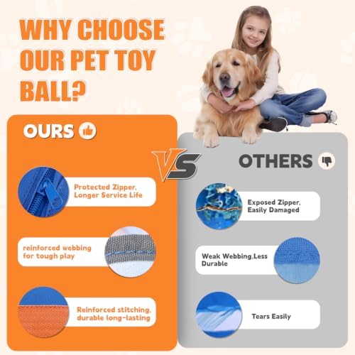 10"/18"/22" Herding Ball for Dogs & Horses Inflatable Toy with Pump Handles
