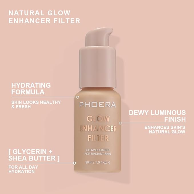 Skin Glow Tint Foundation,Natural Radiant Longwear Filter Effect Silk Perfect Glow Flawless Foundation. (03 Medium)