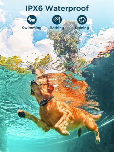 Wireless Dog Fence for 2 Dogs, GPS Wireless Dog Fence with 3 Warning Modes, Pet Containment System with AI Smart Signal, IPX7 Waterproof Electric Dog Collar for Outdoor(2 Collars)