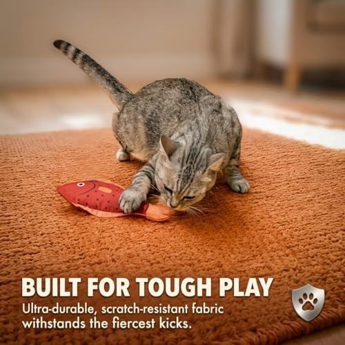 Catnip Toys for Cats, Fish Plush for Indoor Cats and Kittens, Pack of 3