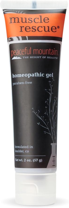 Peaceful Mountain Muscle Rescue Homeopathic Gel - for Muscle discomfort with Arnica and Comfrey - 2oz