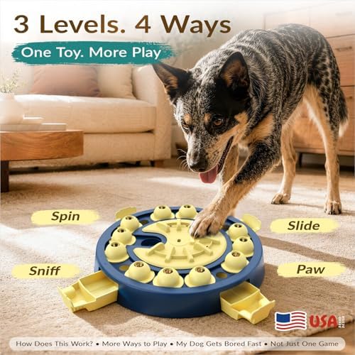 KADTC Large 3 Levels, Dog Puzzle Toy, Mental Stimulation for Smart Dogs