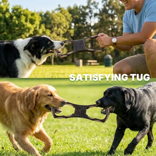 Tug of War Dog Toy, Interactive Dog Toys, Dog Chew Toys, Black