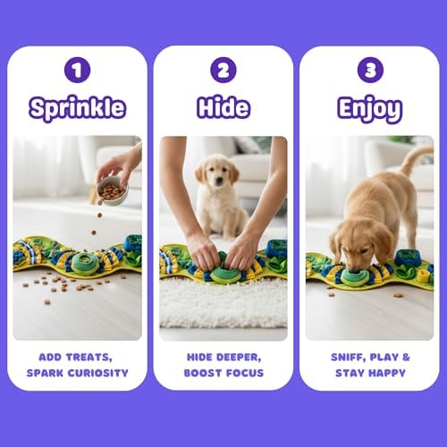 Snuffle Mat for Dogs & Cats - Slow Feeder Dog Enrichment Puzzle Toy