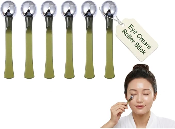 Eye Cream Roller Stick 6pcs Eye Cream Applicator Eye Roller Massage Sticks Massage Wand Matal Eye Roller for Puffy s and Dark Circles Applicator