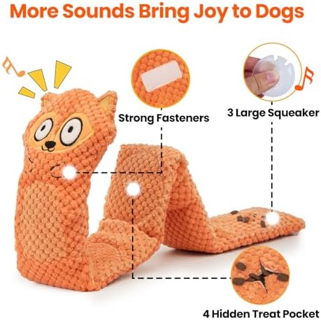 HGB Large Squeaky Snuffle Dog Puzzle Toy for Large Medium Small Dogs