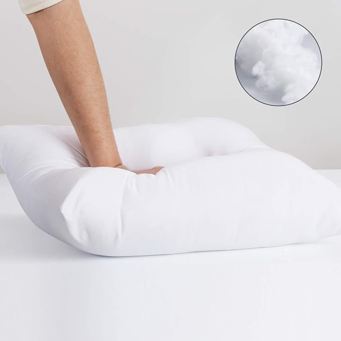 Calibrate Timing Plush and Durable Throw Pillow Inserts - 16 x 16 inches Set of 8, Hypoallergenic Polyester Fiber Fill - Perfect for Decorative Cushion Covers, Sofa and Bed Accent