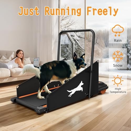 Dog Treadmill for Small/Medium Pets - Quiet Smart Pacer Treadmill, Indoor Fitness Machine with LED Display, 220LBS Capacity, Foldable Design & 0.5-6.5mph Speed