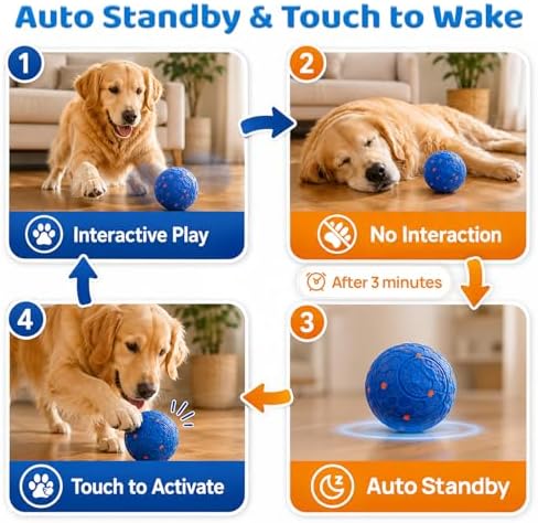 Smart Interactive Dog Ball Toy for Medium and Large Dogs, Dog Herding Ball
