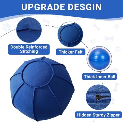 Herding Ball Toy for Dogs and Horses, Bright Blue, L