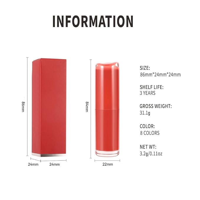 Matte Creamy Lipstick for Women, Long Lasting Waterproof Velvet Lipstick, Lip Stick Crayon Buildable Blendable Creamy Color, Moisturizing Longwear Lip Makeup 01#