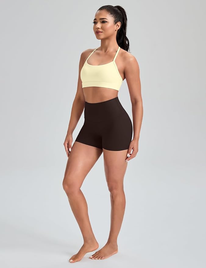 HeyNuts to Freest Womens Y Back Sports Bra, Spaghetti Strap Racerback Low Impact Workout Yoga Tops Padded A-C Cups *Updated