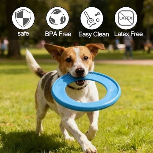 Dog Flying Disc, 4 Pack Dog Toy Gift Set for Medium & Large Dogs