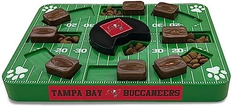 Pets First NFL Tampa Bay Buccaneers Puzzle, Interactive Dog Treat Puzzle Toy