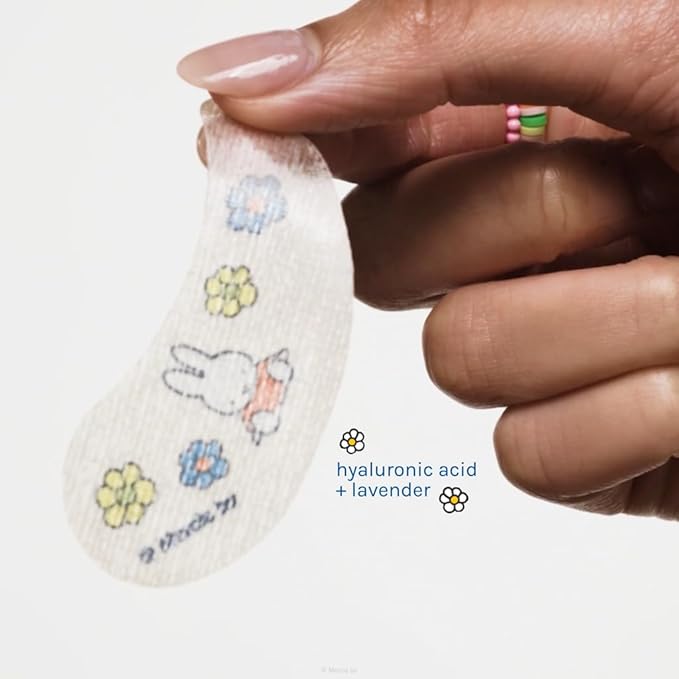 The Crème Shop x Miffy Calming Cloud Hydrogel Under Eye Patches - 5 Korean Skincare Eye Masks with Hyaluronic Acid & Lavender, for Dark Circles, Puffy Eyes, Revitalizing, Cute Design (Pack of 5)