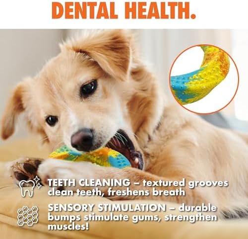 Max Fusion Twisted Dog Toy, Large, Tie Dye, Made with Nike Grind